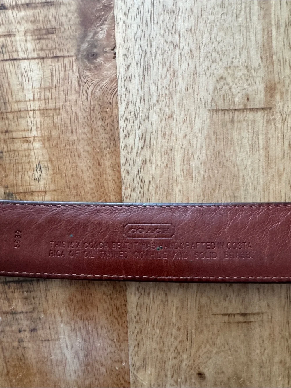 Coach vintage Classic Brown Leather Men’s Belt with Brass Buckle 42 inch 5939